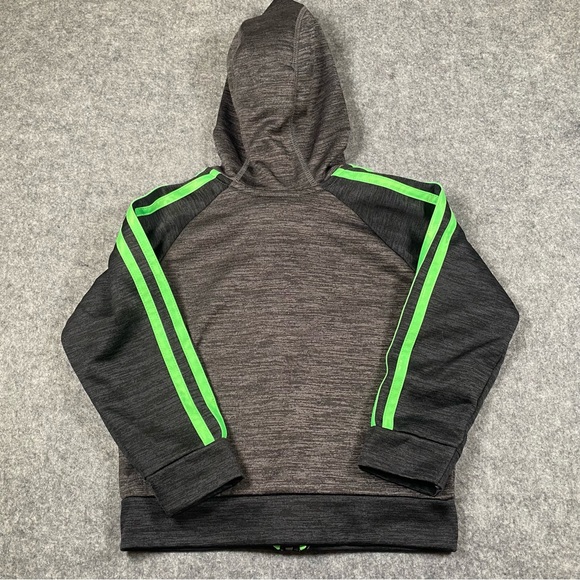 Toddler Boys Adidas Jacket, Gray with Green, 3T - Picture 6 of 6
